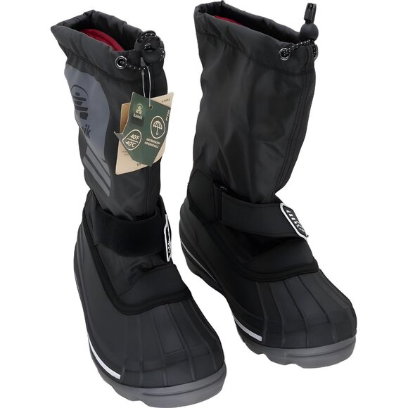 Kamik Sockwave Black Snow Boots Winter Traction Drawstring Boys US 5M - Picture 1 of 6